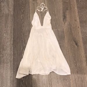 White halter dress